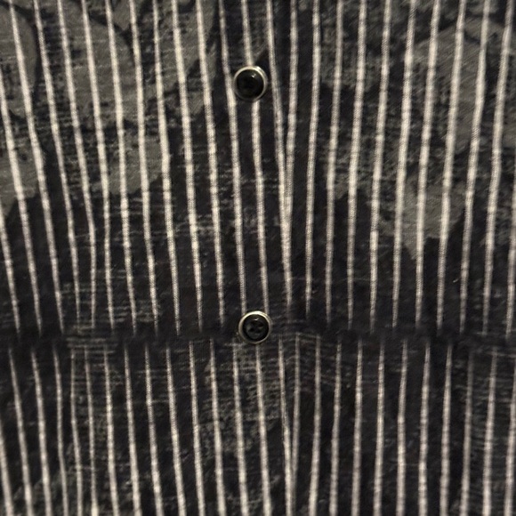 David Cline Men's Black and White Striped Shirt - Picture 4 of 4